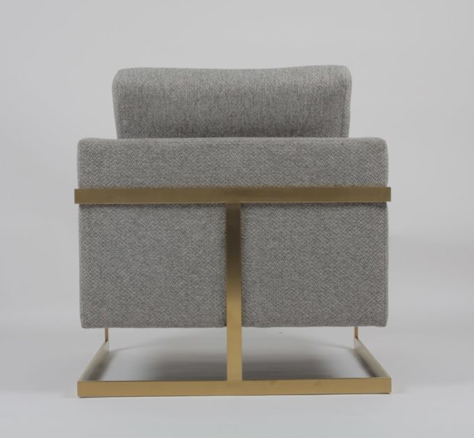Sofá americano de la sala de estar de Gray Fabric los 83*75*85CM del estilo 4