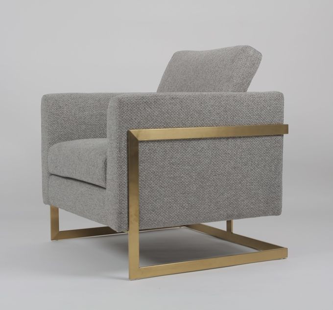 Sofá americano de la sala de estar de Gray Fabric los 83*75*85CM del estilo 6
