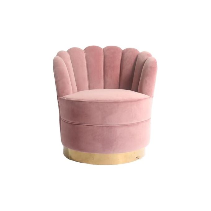 La flor moderna forma la base de Sofa With Gold SS de la tela del terciopelo de W76cm 3