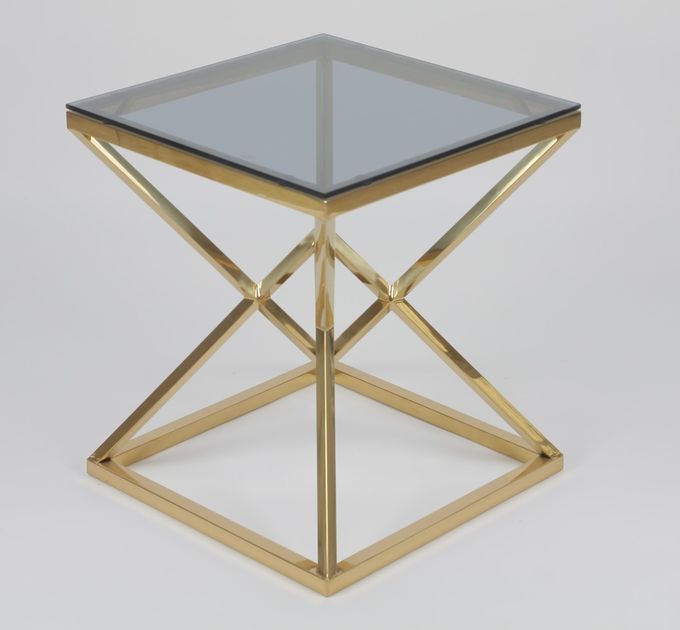 acero inoxidable moderno 0.47cbm de los 50x50cm y mesa de centro de cristal 4