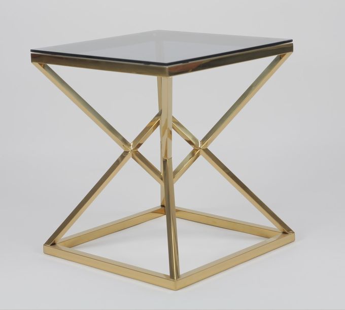 acero inoxidable moderno 0.47cbm de los 50x50cm y mesa de centro de cristal 3