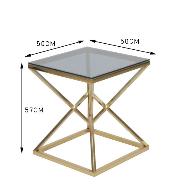 acero inoxidable moderno 0.47cbm de los 50x50cm y mesa de centro de cristal 1
