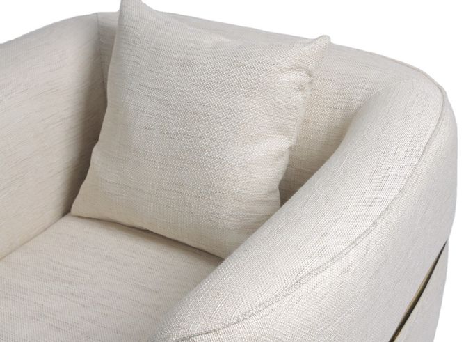 sillón tapizado los 89*85*90CM de la tela con acero inoxidable del oro 0