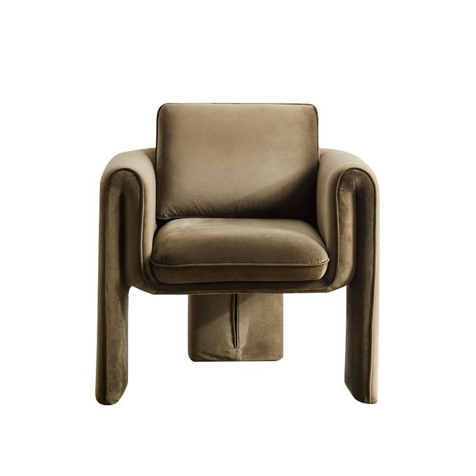 Solo sofá los 75*82*70cm beige de la sala de estar de la butaca del terciopelo 4