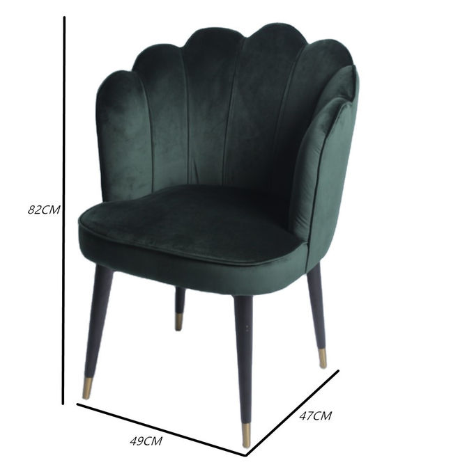 Silla de cena moderna del terciopelo nórdico de W49cm D los 47cm H82cm 5