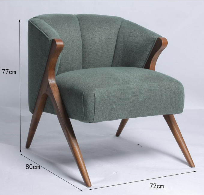 Piernas americanas de Sofa Chair With Solid Wood de la butaca de las correas del estilo 0
