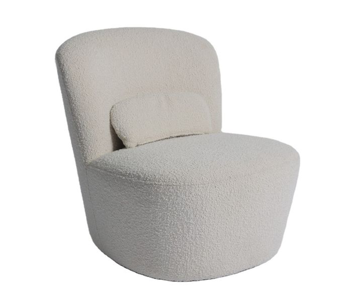 Tela moderna Sofa Chair de la sola butaca beige del terciopelo los 75*82*70cm 1