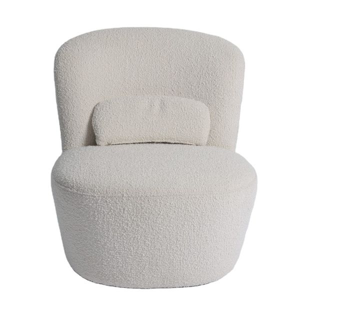 Tela moderna Sofa Chair de la sola butaca beige del terciopelo los 75*82*70cm 0