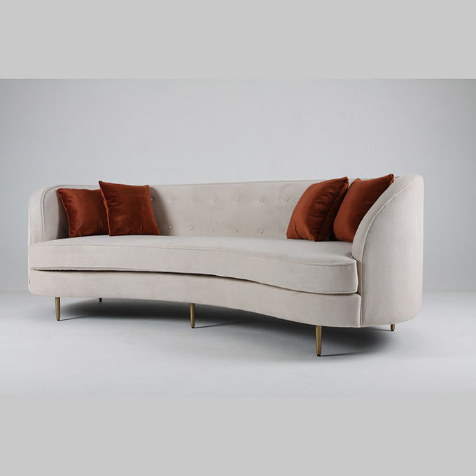 La sala de estar interior de los muebles curvó a Sofa Unfolded Modern Fashion 1