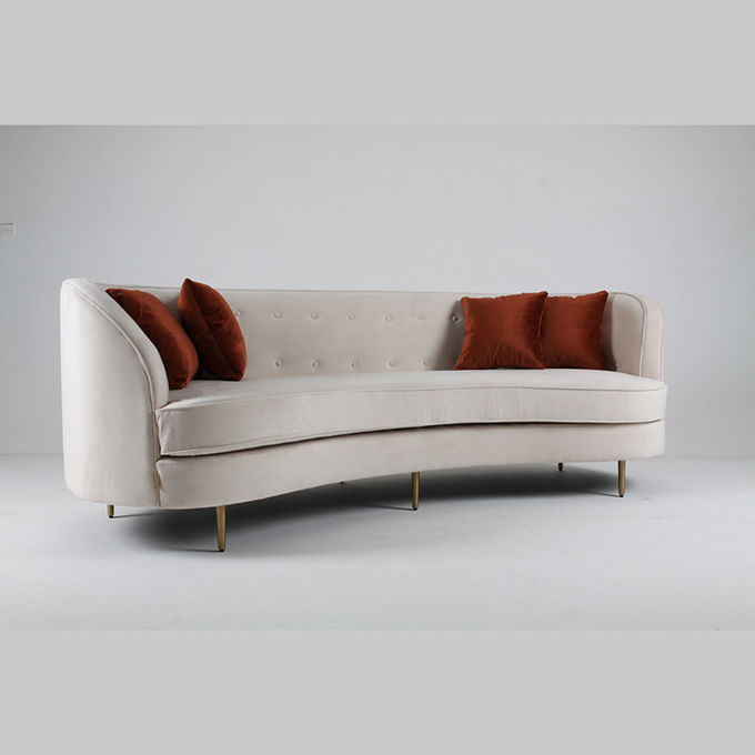 La sala de estar interior de los muebles curvó a Sofa Unfolded Modern Fashion 4