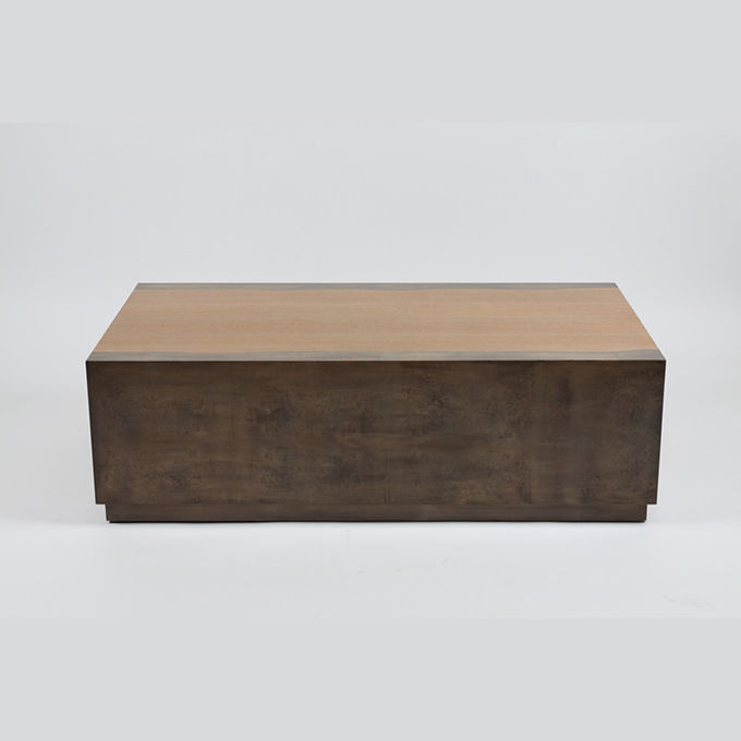 Las líneas limpias ajustan la mesa de centro de madera sólida para los muebles de la sala de estar 1