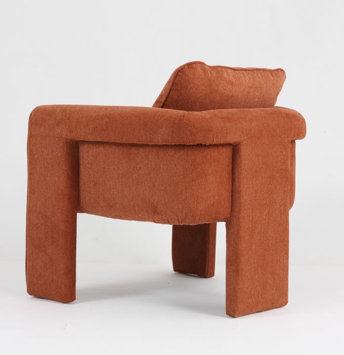 Silla del ocio de la pierna del terciopelo de la sala de estar la tri tapizó diseño moderno 1